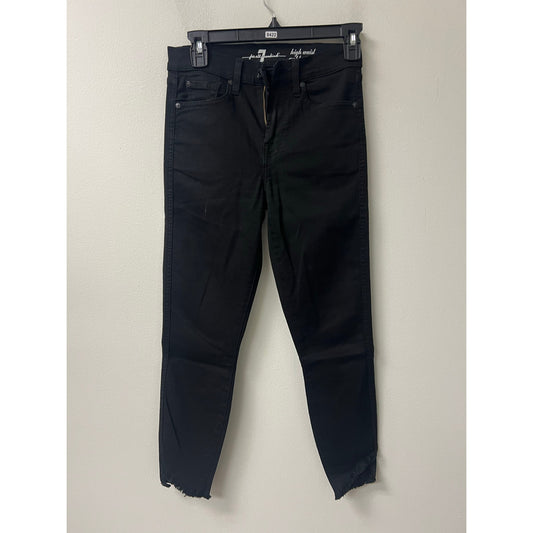 7 For All Mankind Black Denim Sz 25