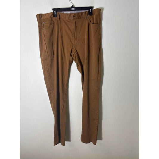 Men's Peter Millar Medium Brown Flat Front Chinos Sz 40x32