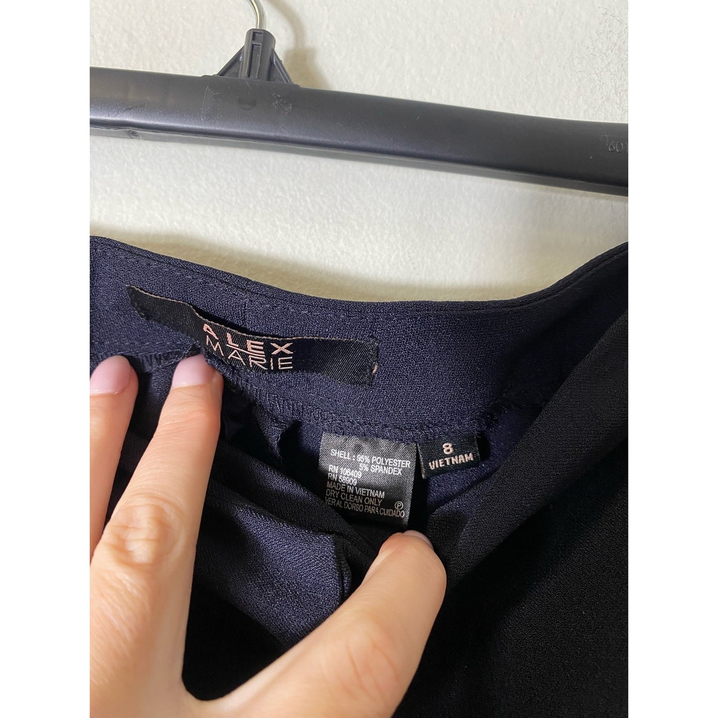 Alex Marie Black Straight Leg Pants Sz 8