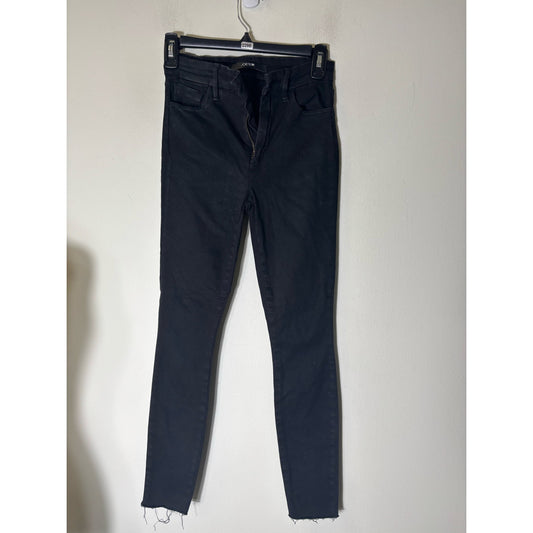 Joes Jeans Black Skinny Fit Frayed Hem Sz 24