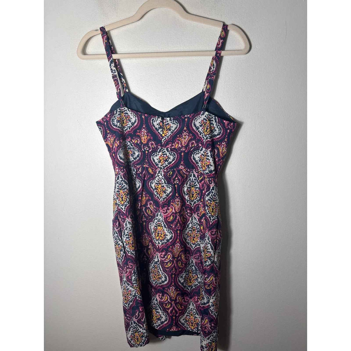 J. Crew Pink Paisley Spaghetti Strap Mini Dress Sz 4