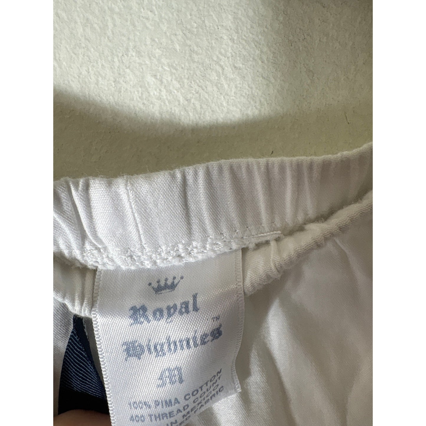 Royal Highnies White Pima Cotton PJ Pants Sz M