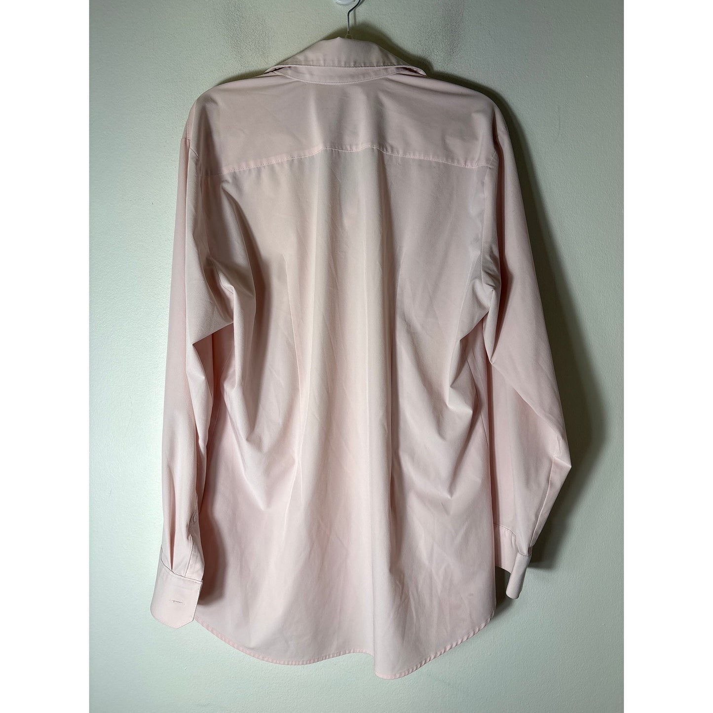 Men's Mizzen + Main Pale Pink Long Sleeve Button Up Dress Shirt Sz XL