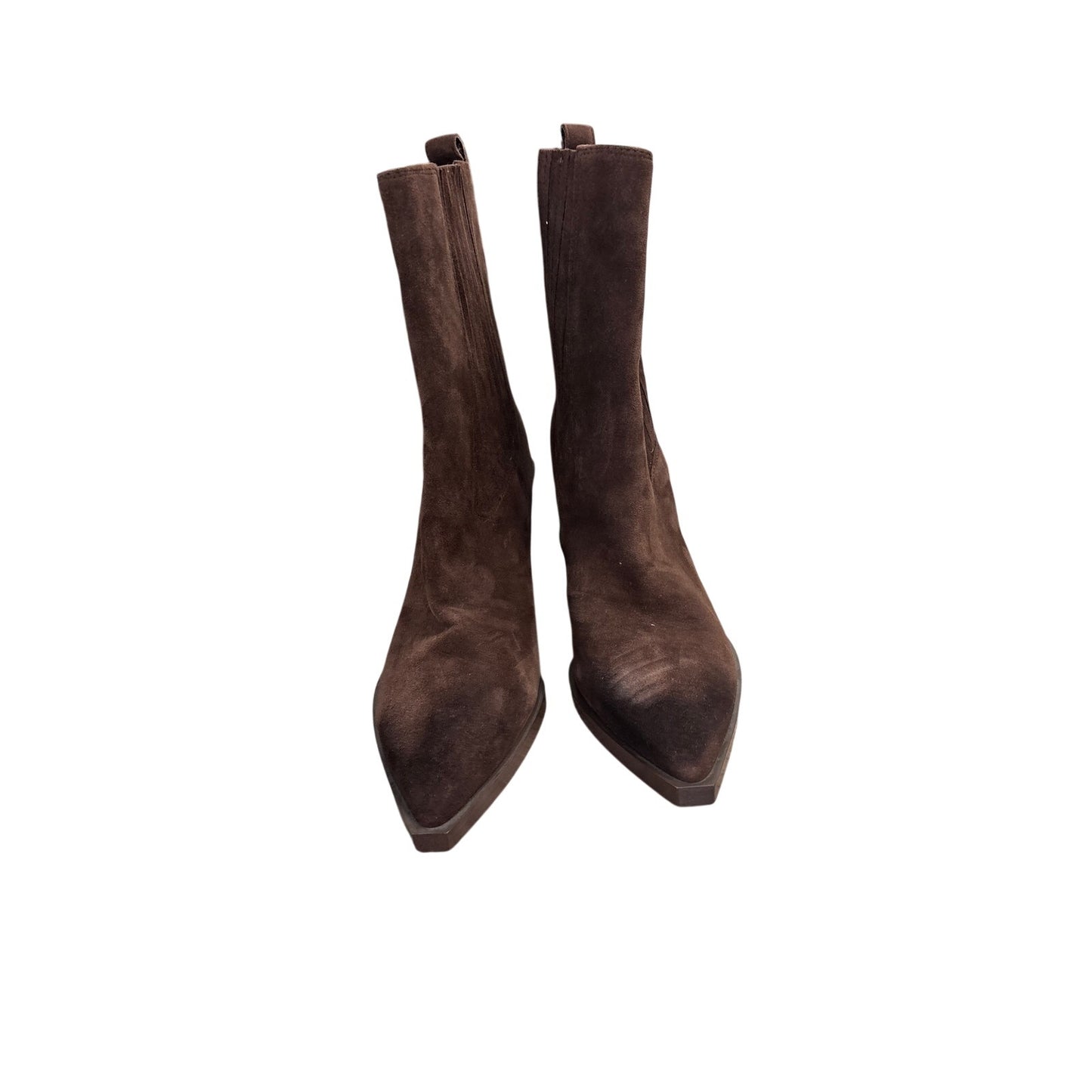NWOB Sam Edelman Dark Brown Suede High Heel Bootie Sz 9.5