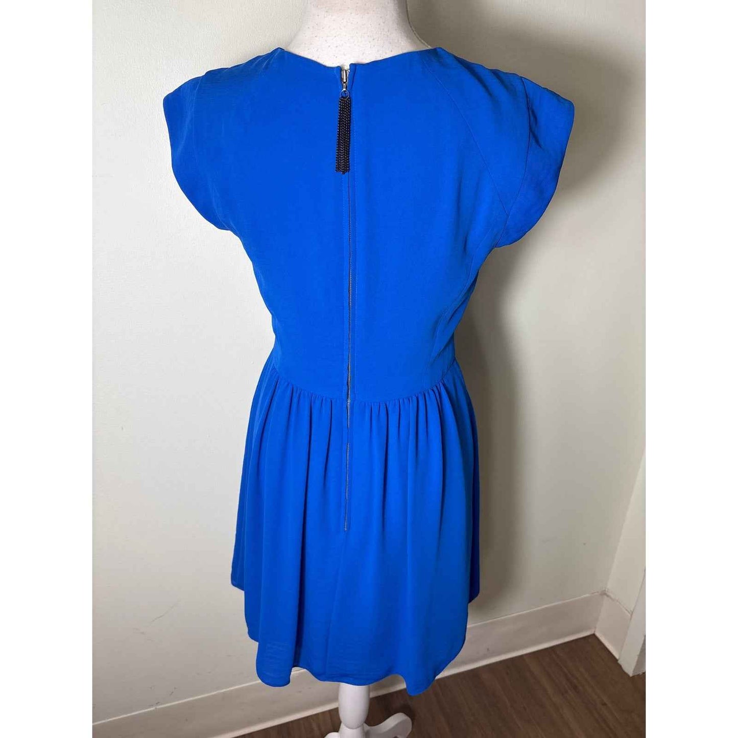 Rebecca Taylor Cobalt Blue Cap Sleeve Knee Length Dress Sz 4