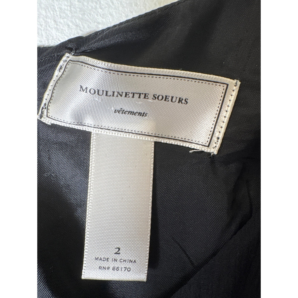 Moulinette Soeurs Black Lace Mixed Media Cocktail Dress Sz 2