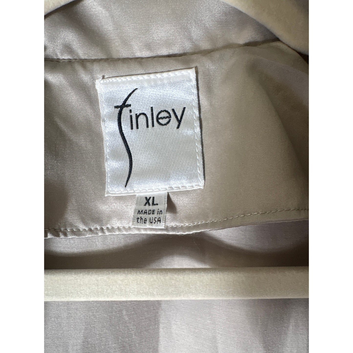 Finley Champagne Long Sleeve Mid Weight Open Front JAcket Sz XL