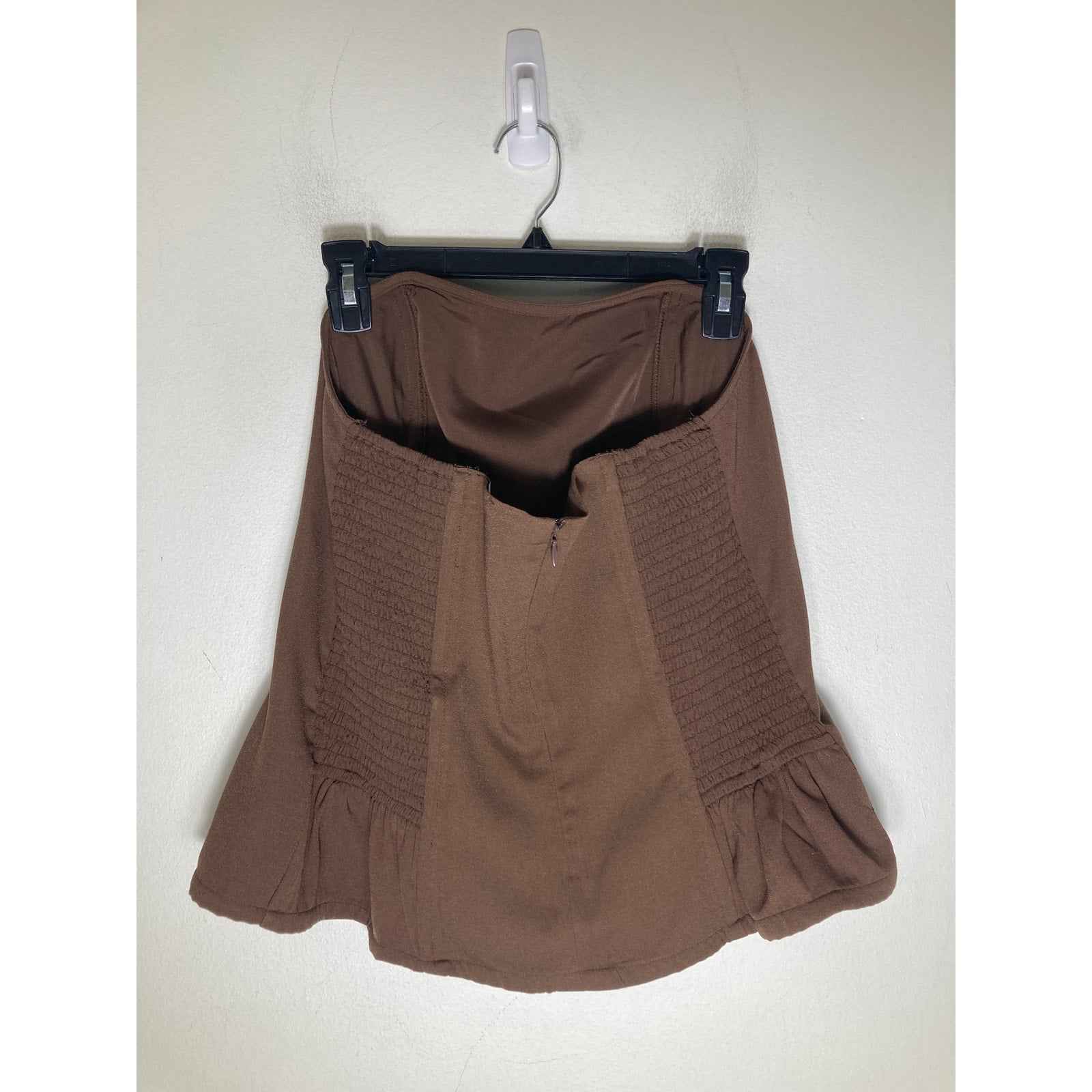 The Drop Brown Strapless Corset Sz L