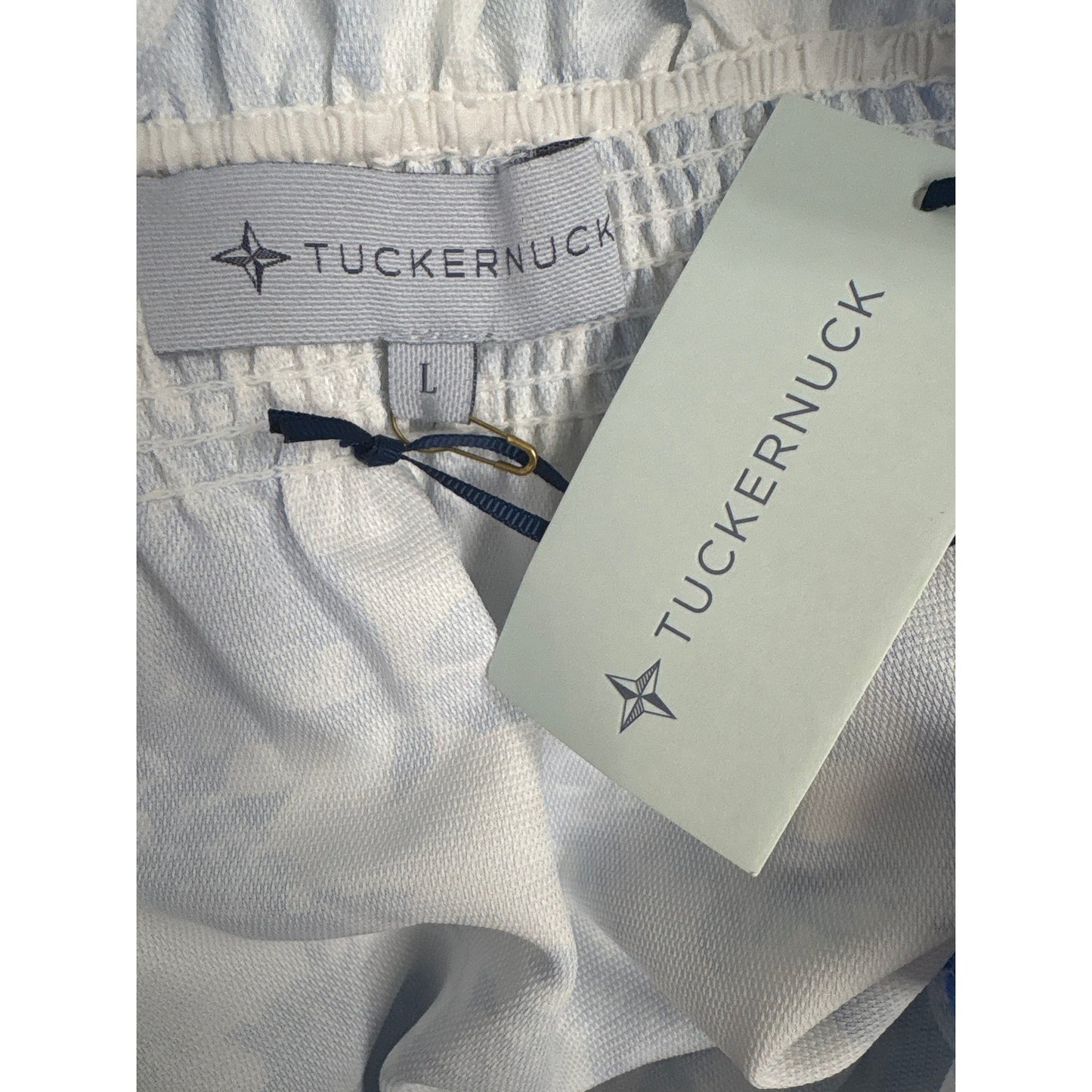 NWT Tuckernuck Blue Floral Long Sleeve Off the Shoulder Top Sz L