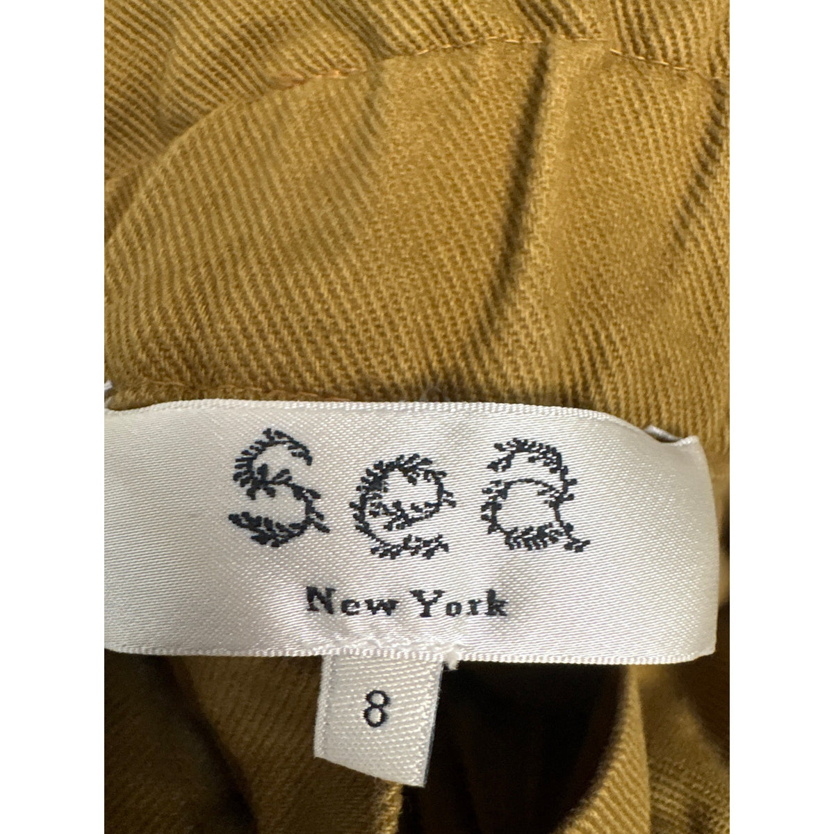 Sea New York Yellowish Brown Paper Bag Cotton Pants Sz 8