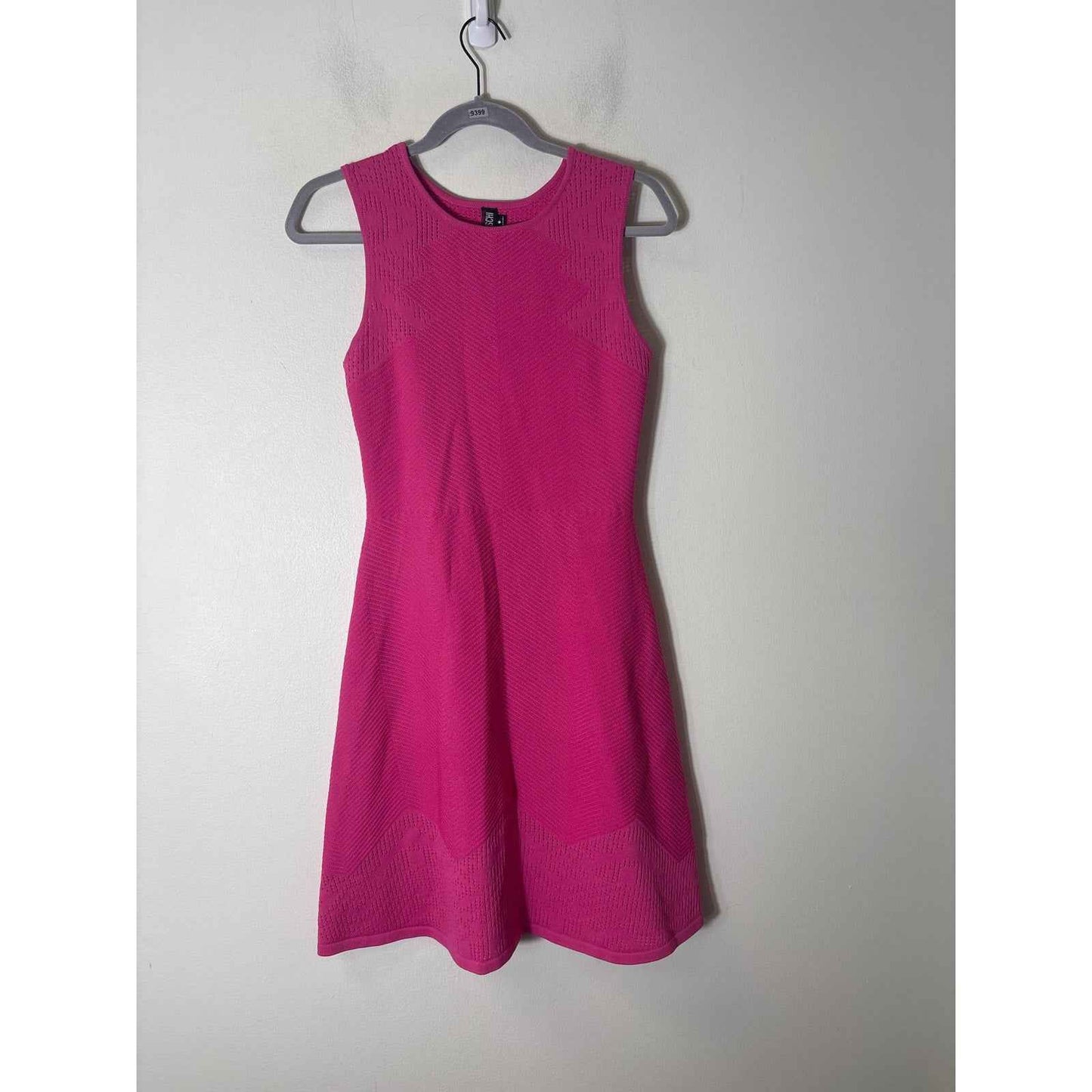 joana Baraschi Hot Pink Sleeveless Knit A-Line Midi Dress Sz M