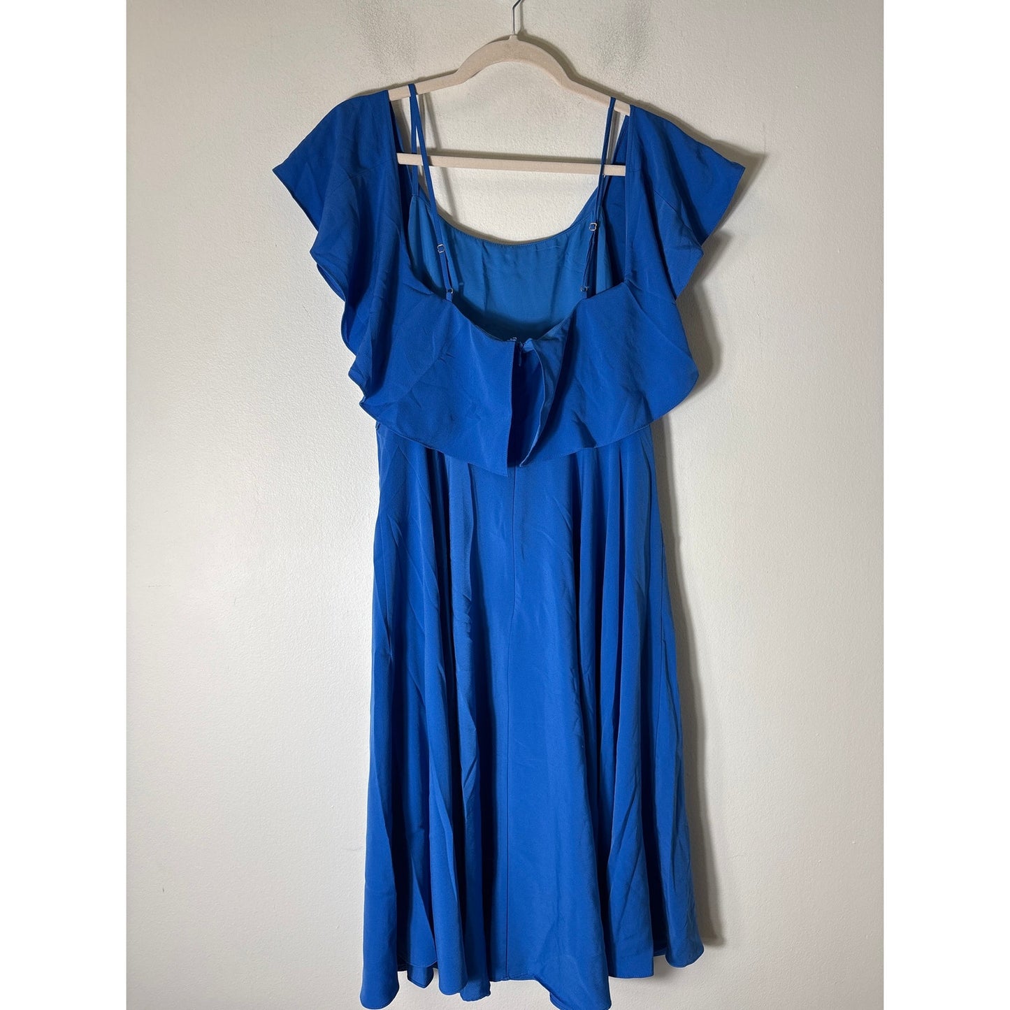 CeCe Classic Blue Off The Shoulder Midi Dress Sz 10