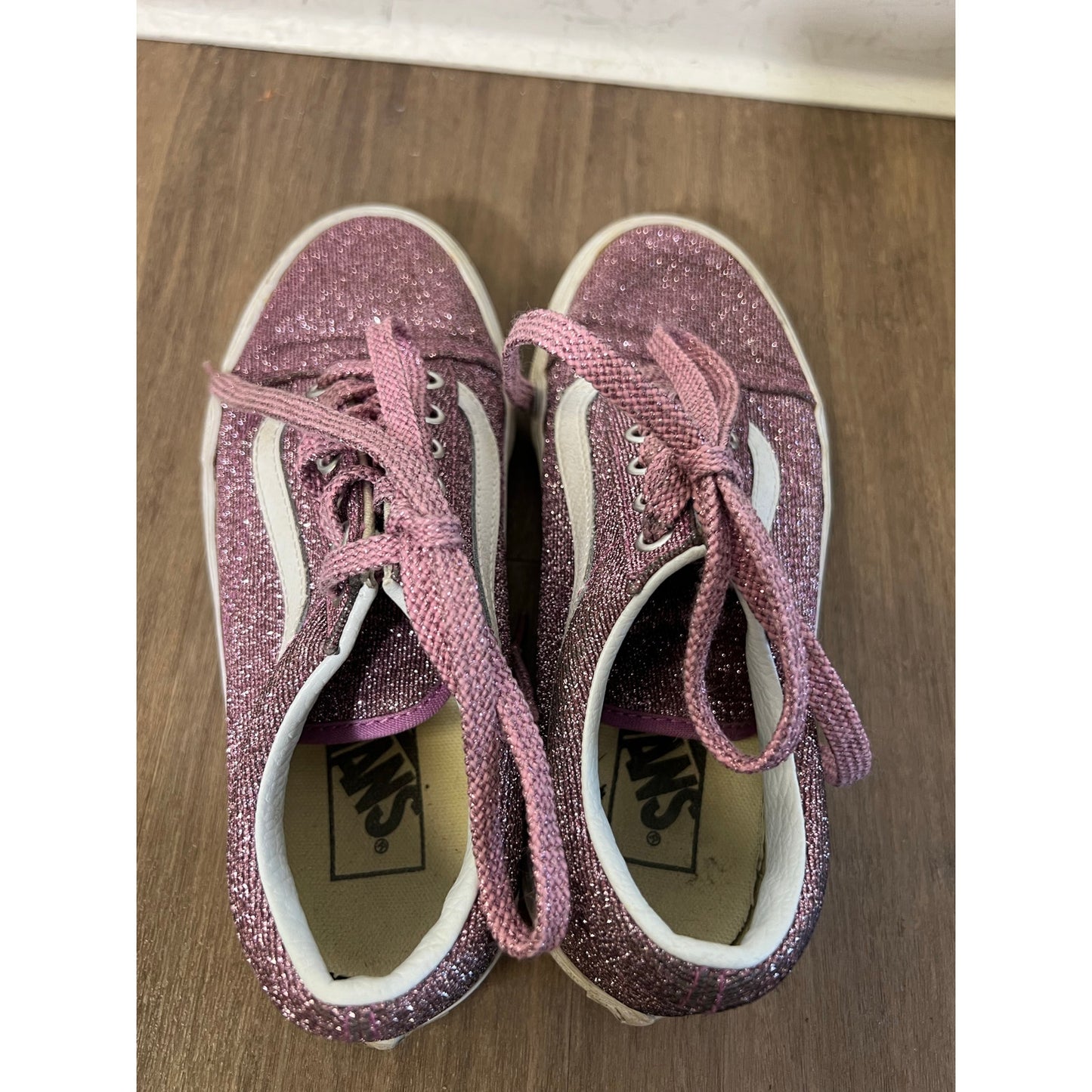 Van's Purple Sparkle Tennis Shoes Sz 6