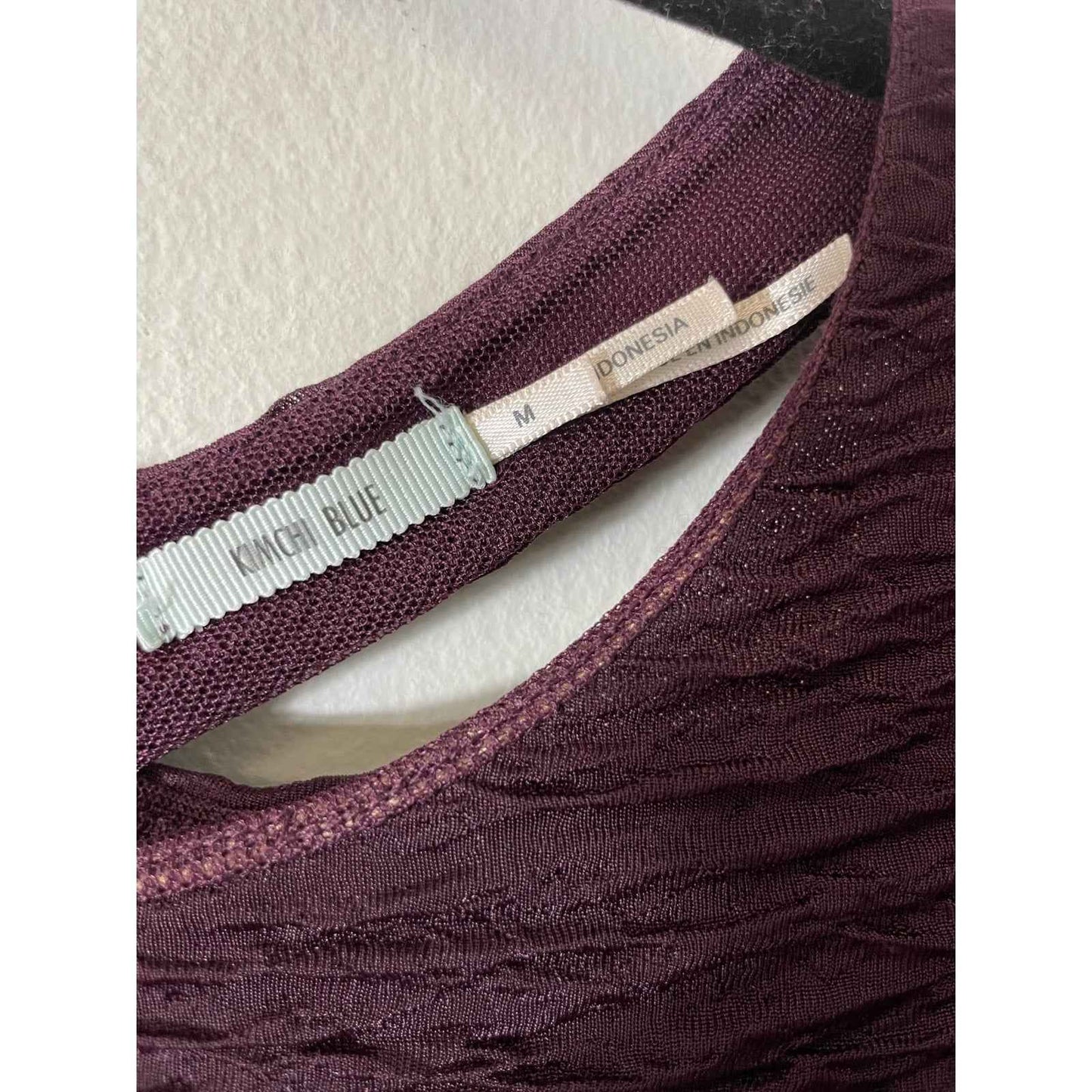 Kimchi Blue Plum Textured Mini Dress Sz M