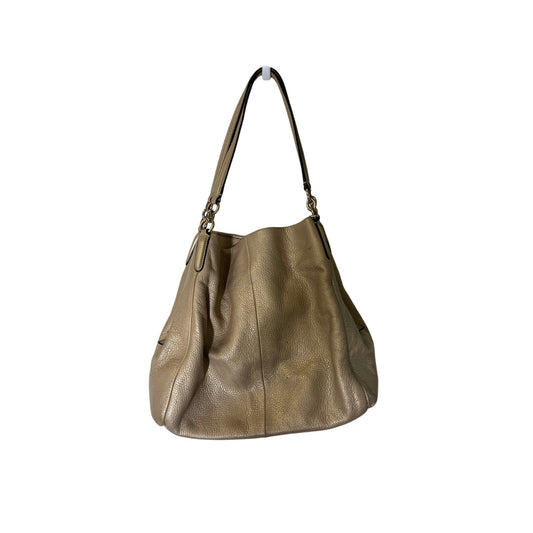 Coach Gold Leather Shoulder Bag