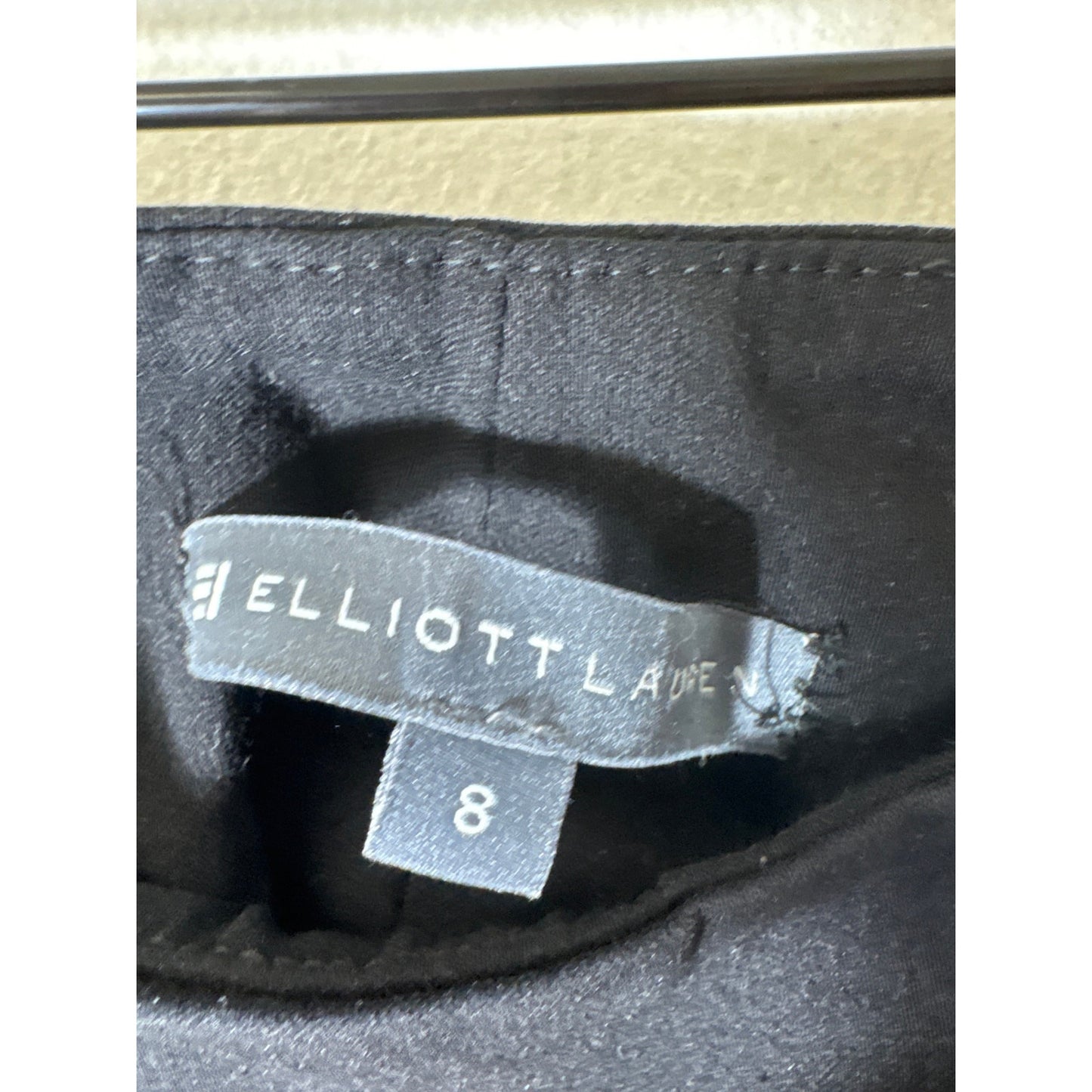 Elliot Lauren Black Pull On Straight Leg Ankle Pants Sz 8