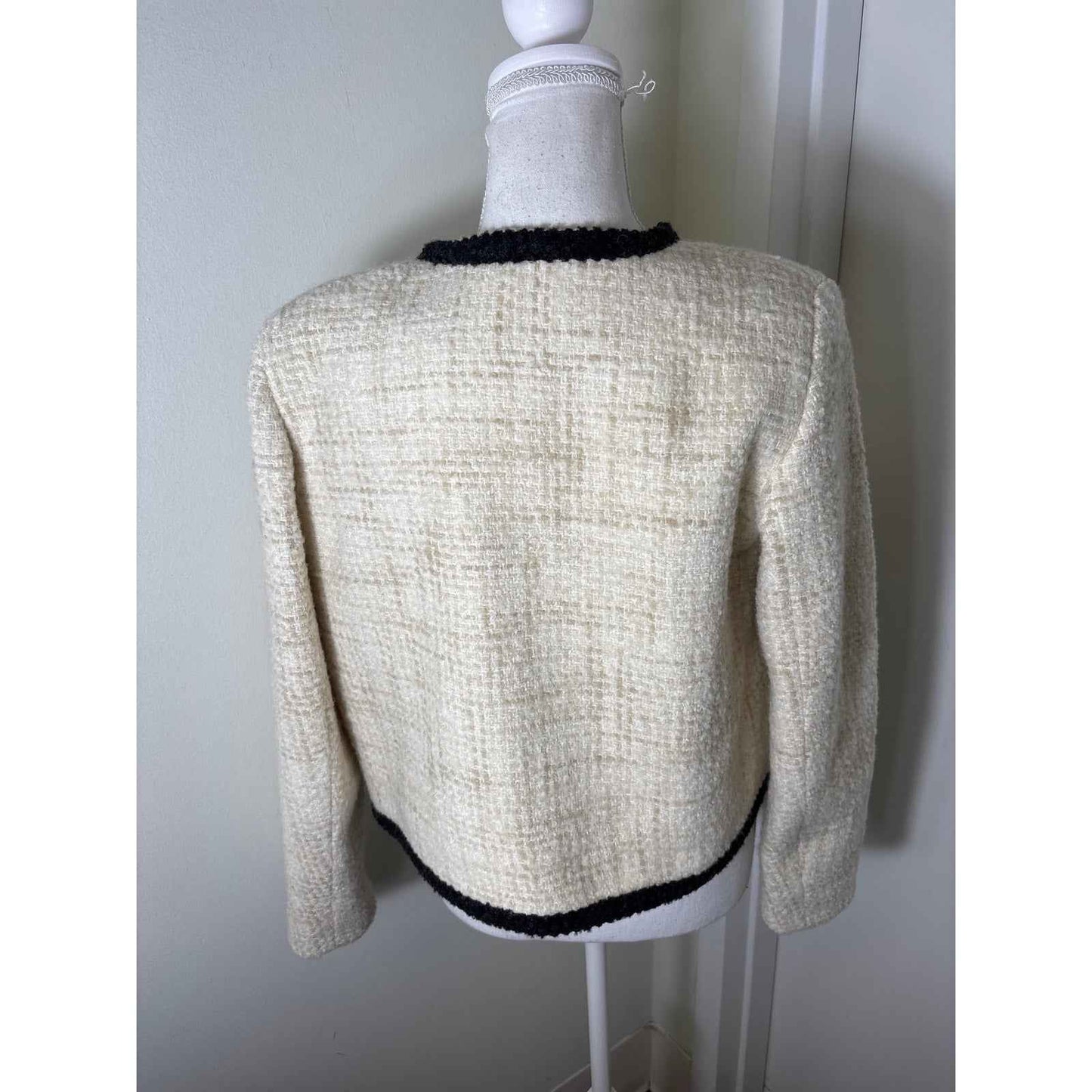 ba&sh Cream Boucle Jacket Sz 2 (small)