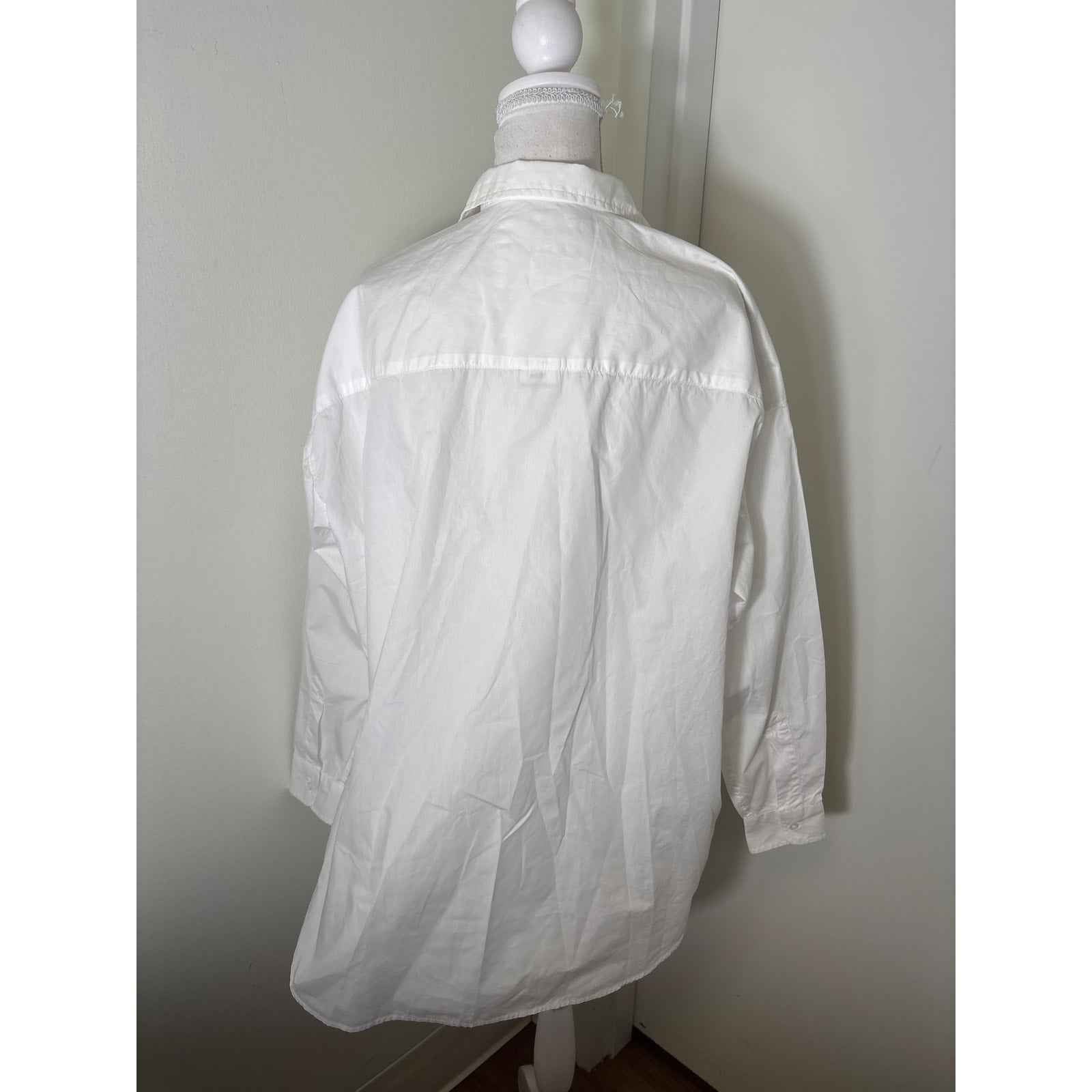 Frank & Eileen White Long Sleeve Cotton Button Up Sz S
