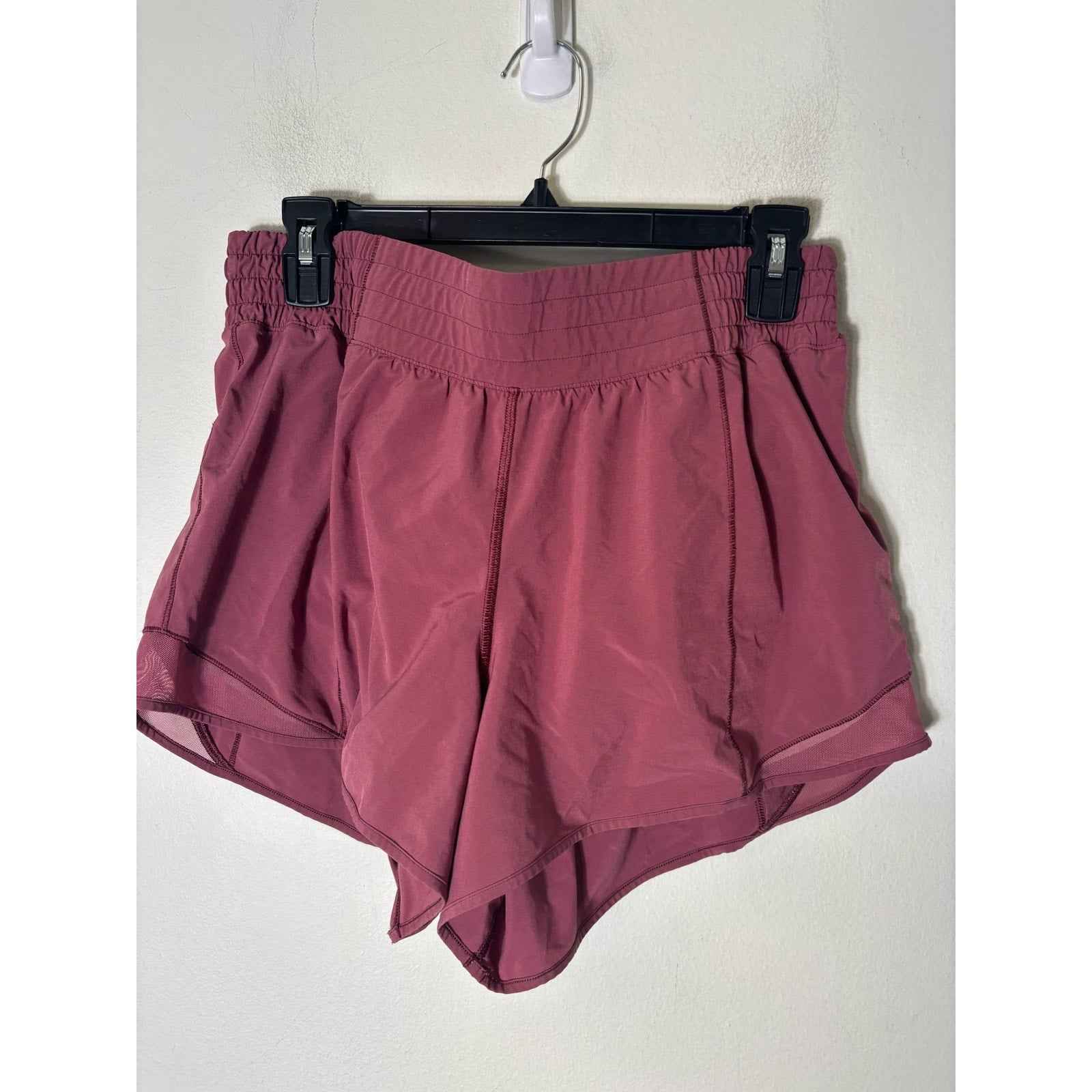 Lululemon Muted Red Athletic Shorts with 3 Inch Inseam Sz 10