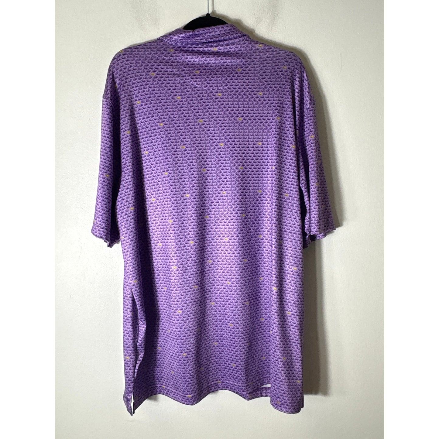 Mens PERLIS Purple Short Sleeve Polo Style Shirt Sz XL