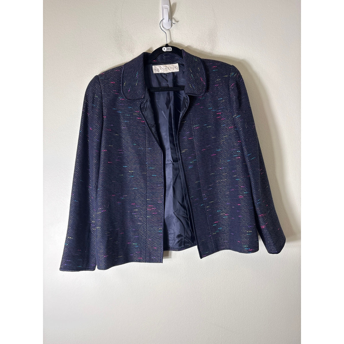 Doncaster Navy and Multi Color Stitching Jacket Sz (fits like ) M