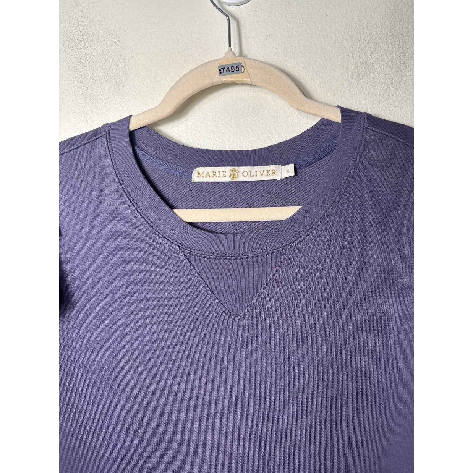 Marie Oliver Grayish Purple Mixed Media Half Puff Sleeve Midi Dress Sz L