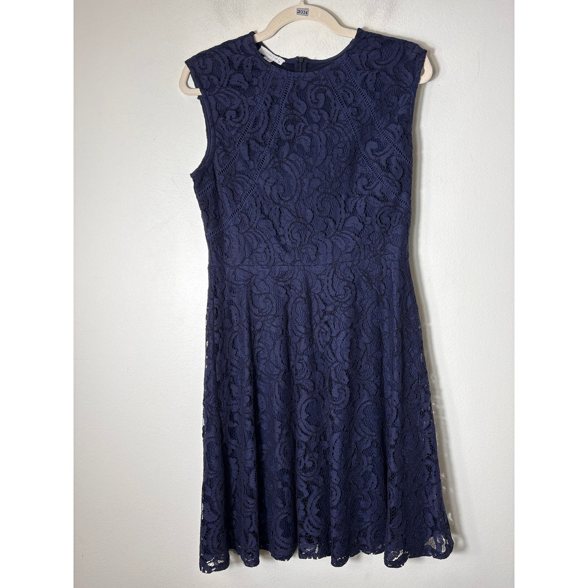 London Times Navy Sleeveless Knee Length Shift Dress sz 8