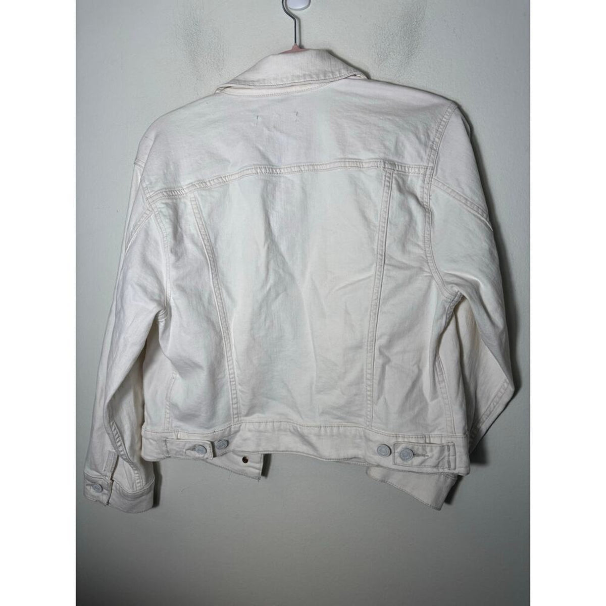 7 For All Mankind Off White Denim Jacket Size Medium NWT