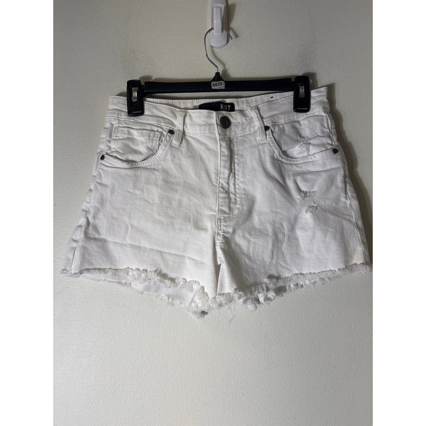 Kut White Denim Cutoffs Sz 2