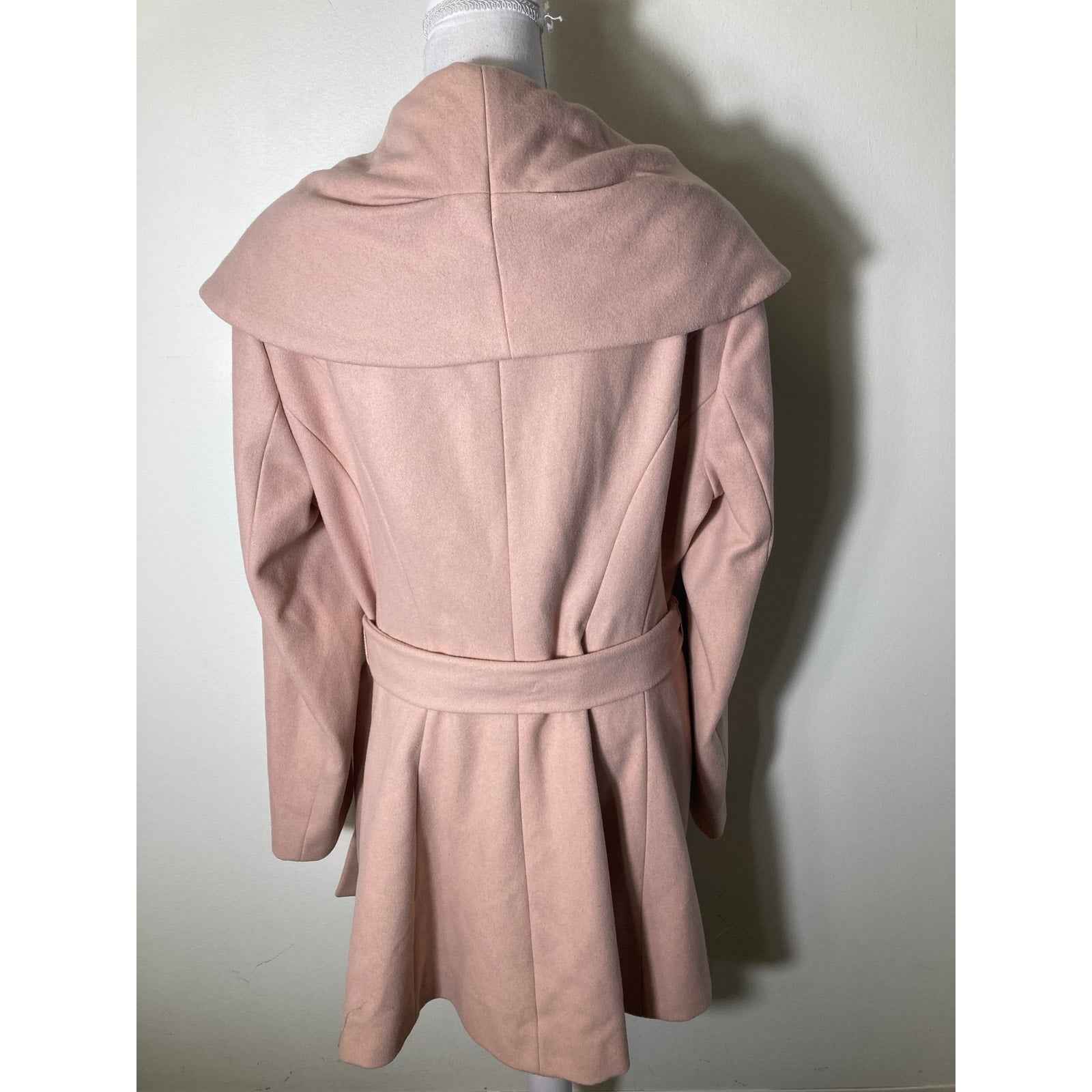 Calvin Klein Blush Winter Wool Bend Coat Sz XL
