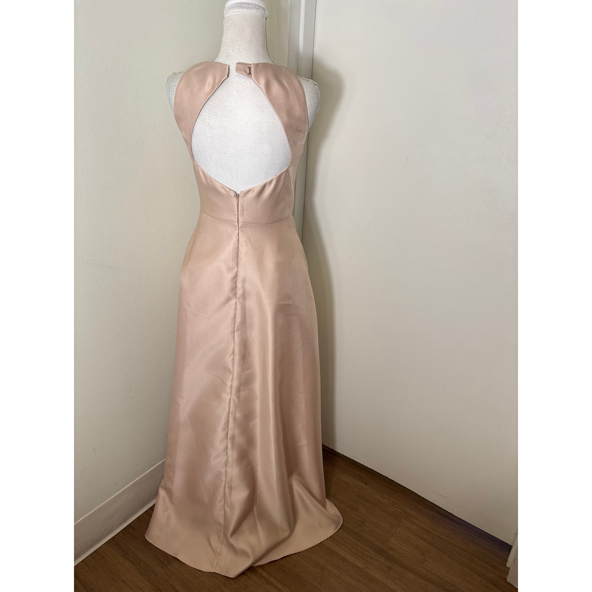Alfred Sung Champagne Sleeveless A-Line Floor Length Gown sz 6