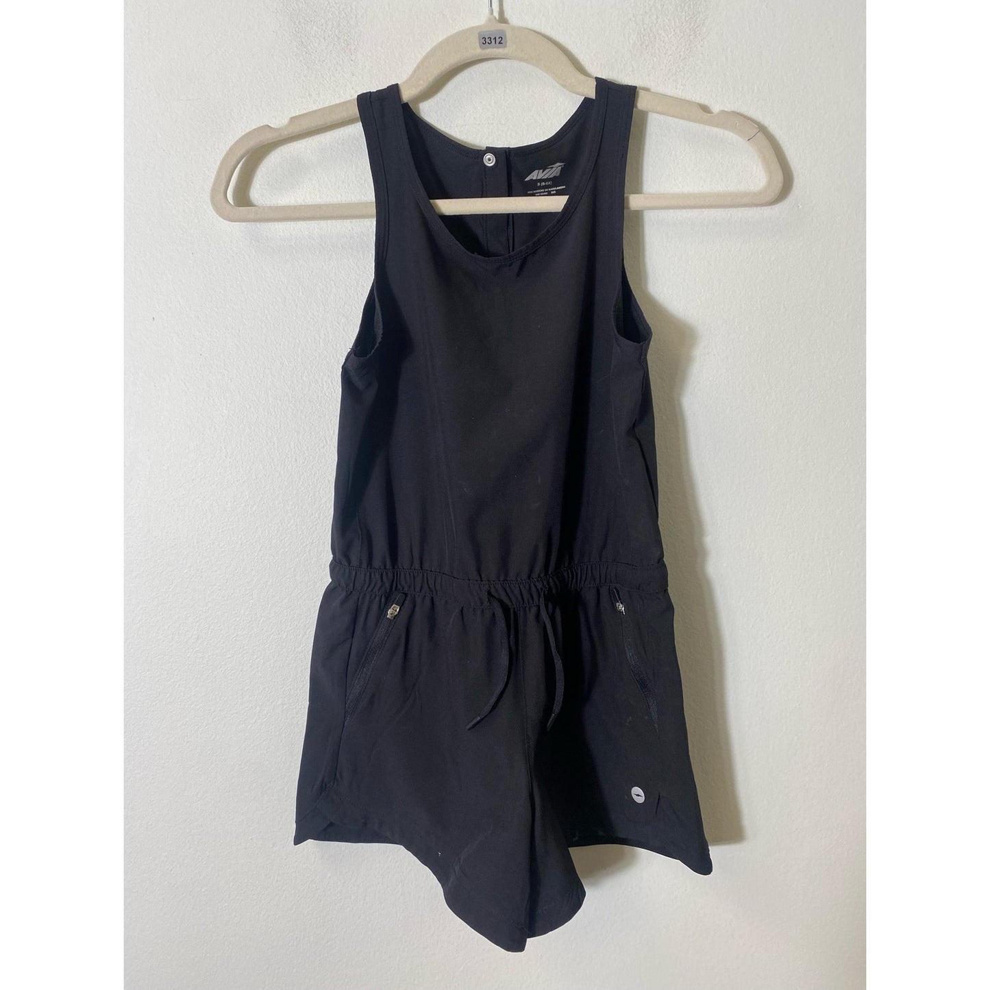 Girl's Avia Black Sleeveless Athletic Shorts Jumper Sz 6X