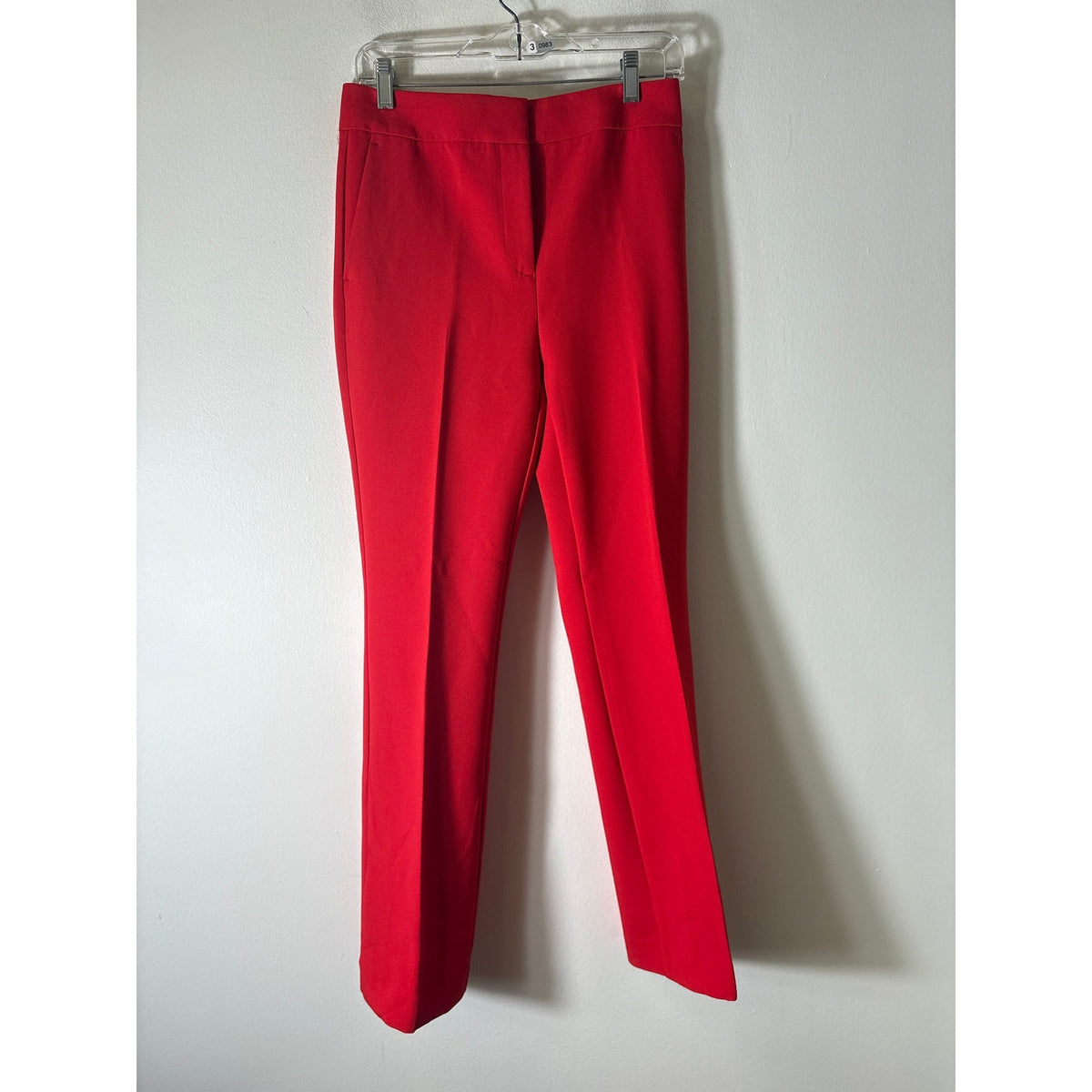 Ann Taylor Classic Red Straight Leg Ankle Pants Sz 4P