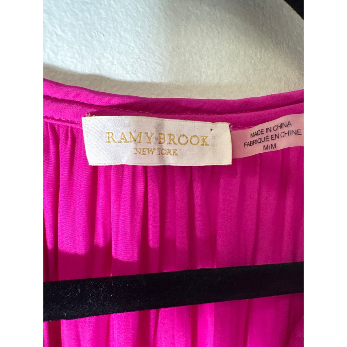 Ramy Brook Hot Pink Sleeveless Layered Ruffle Knee Length Dress Sz M