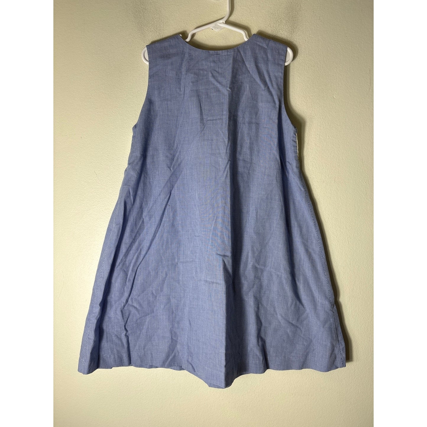 Girls Vingtage Be Mine Blue&White sleeveless smocked ladybug dress Sz 5