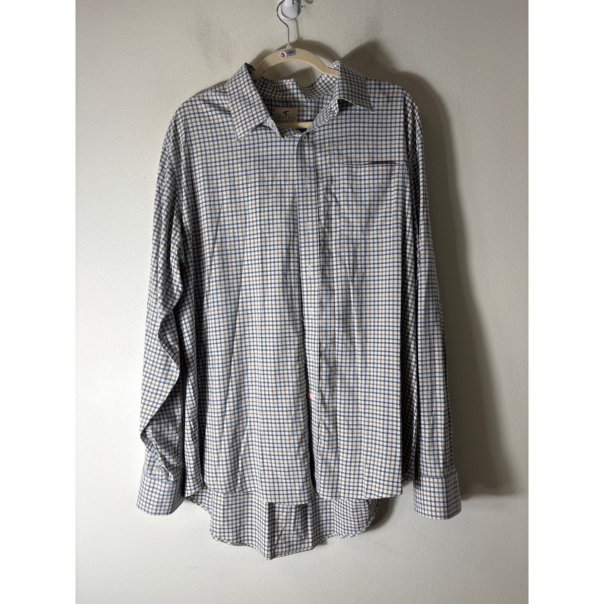 Mens Genteal Performance Brown and Blue Button Up Shirts Sz XXL