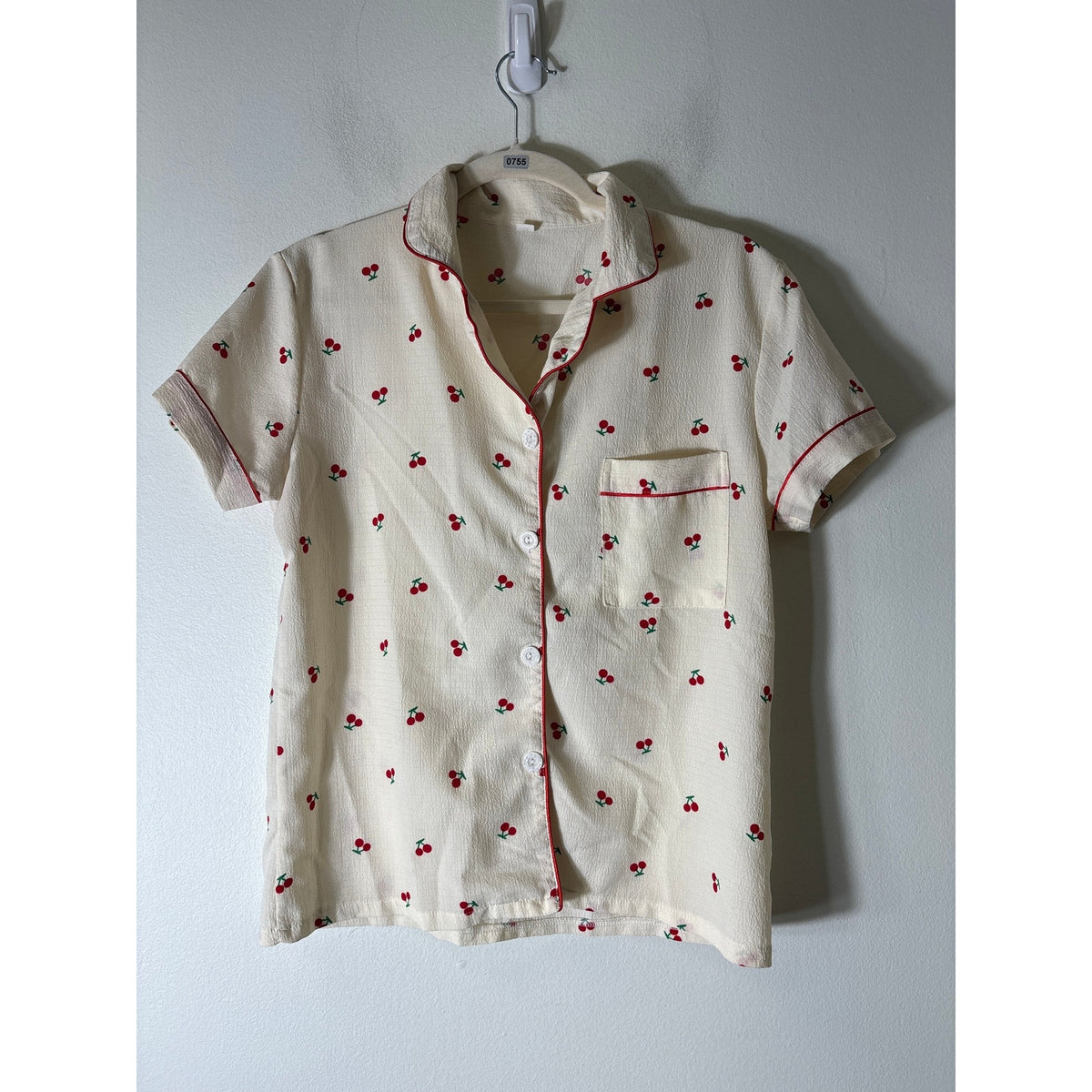 No Brand Cherry Pajama Shorts Set Sz S