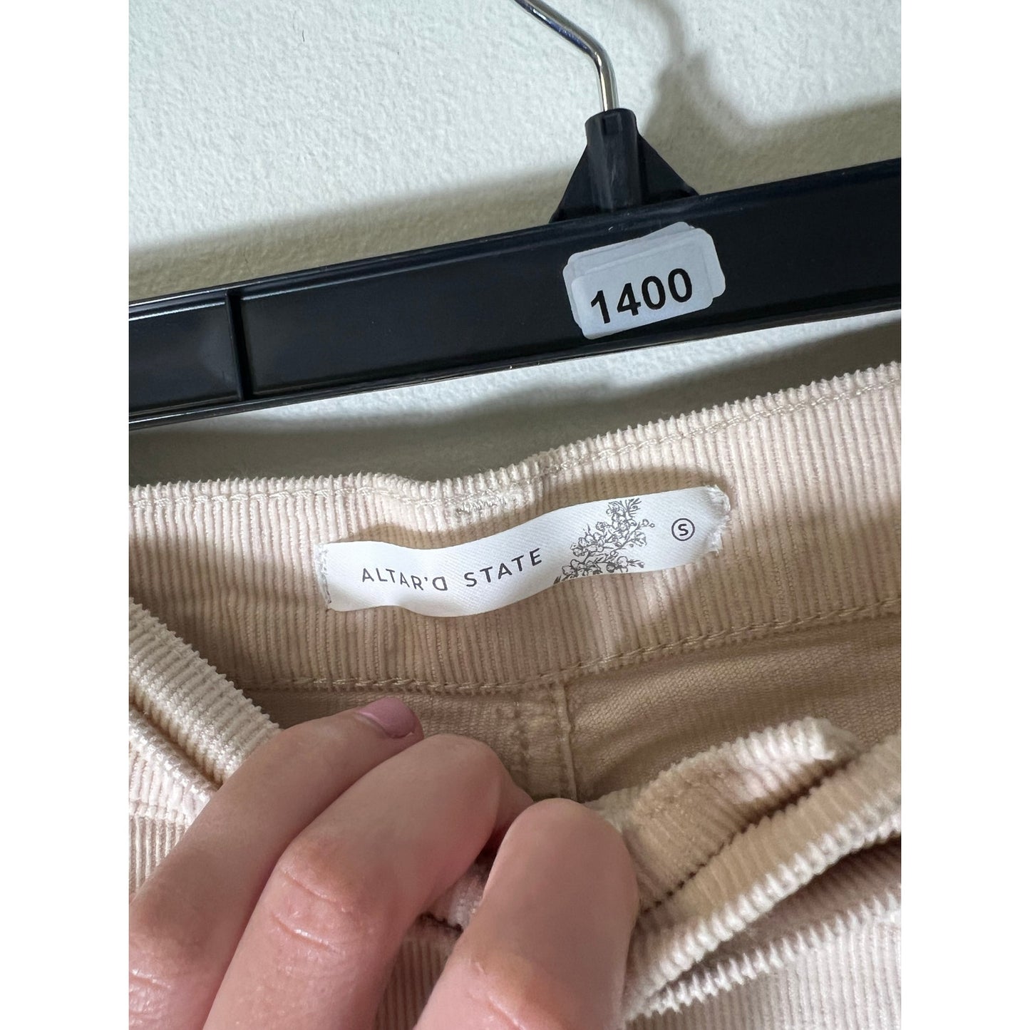 NWT Alter'd State Beige Corduroy Mini Skirt/Skort Sz S