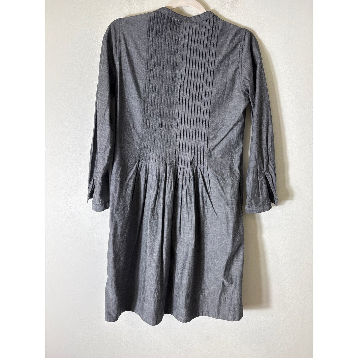 Gap Gray Long Sleeve Knee Length Cotton Dress Sz XS