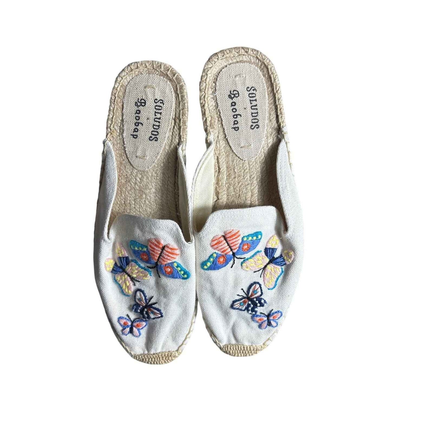 Soludos x Baobap Embroidered Slides Sz 8