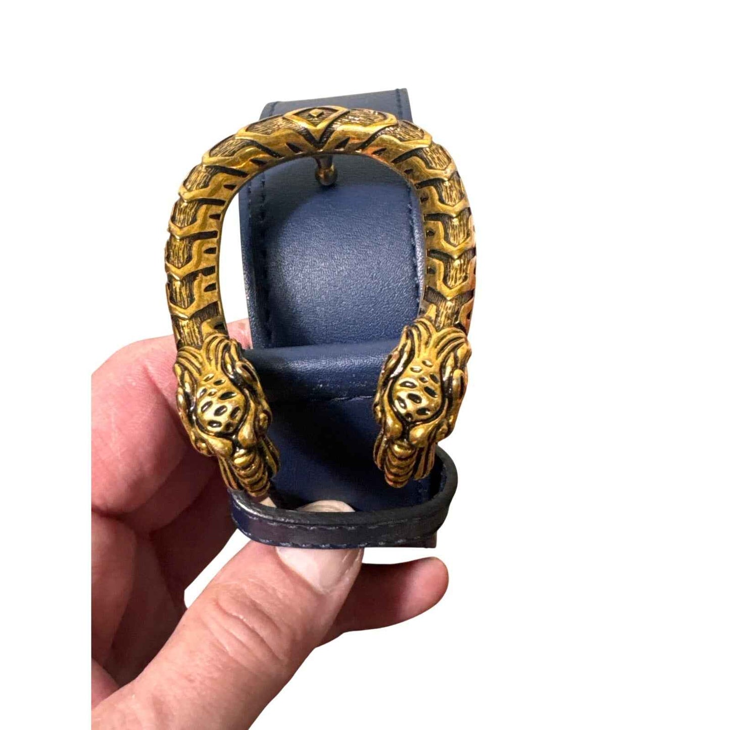 Gucci Dionysus Navy Leather Belt Sz 36"