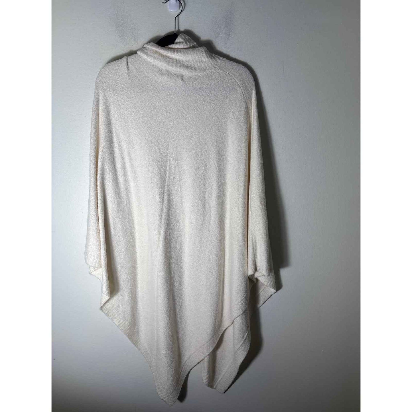 Barefoot Dreams Cozychic Lite Off White Turtleneck Poncho Sz OS