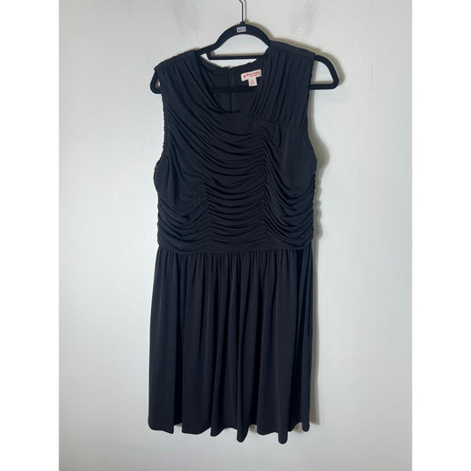 Brooks Brothers Navy Ruched Short Hem Sleeveless Dress Sz XL