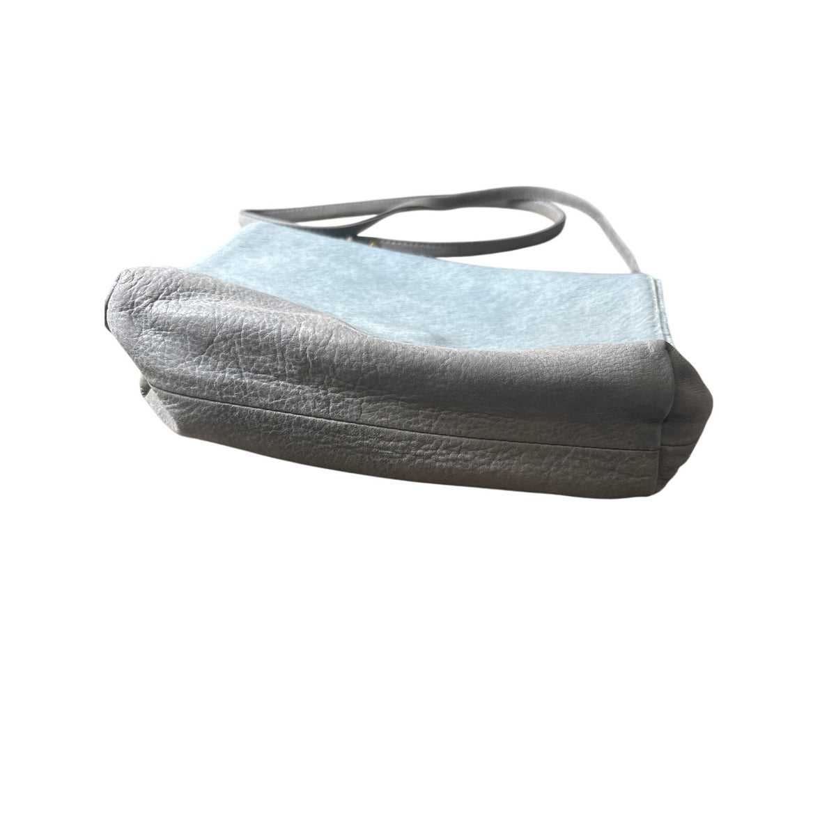 Ceri Hoover Gray Leather Calf Hair Handbag