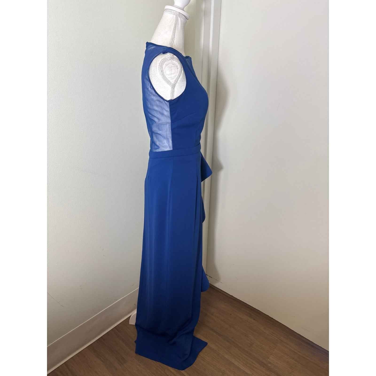 Nero by Jatin Varma Classic Blue Sleeveless Formal Gown Sz 8