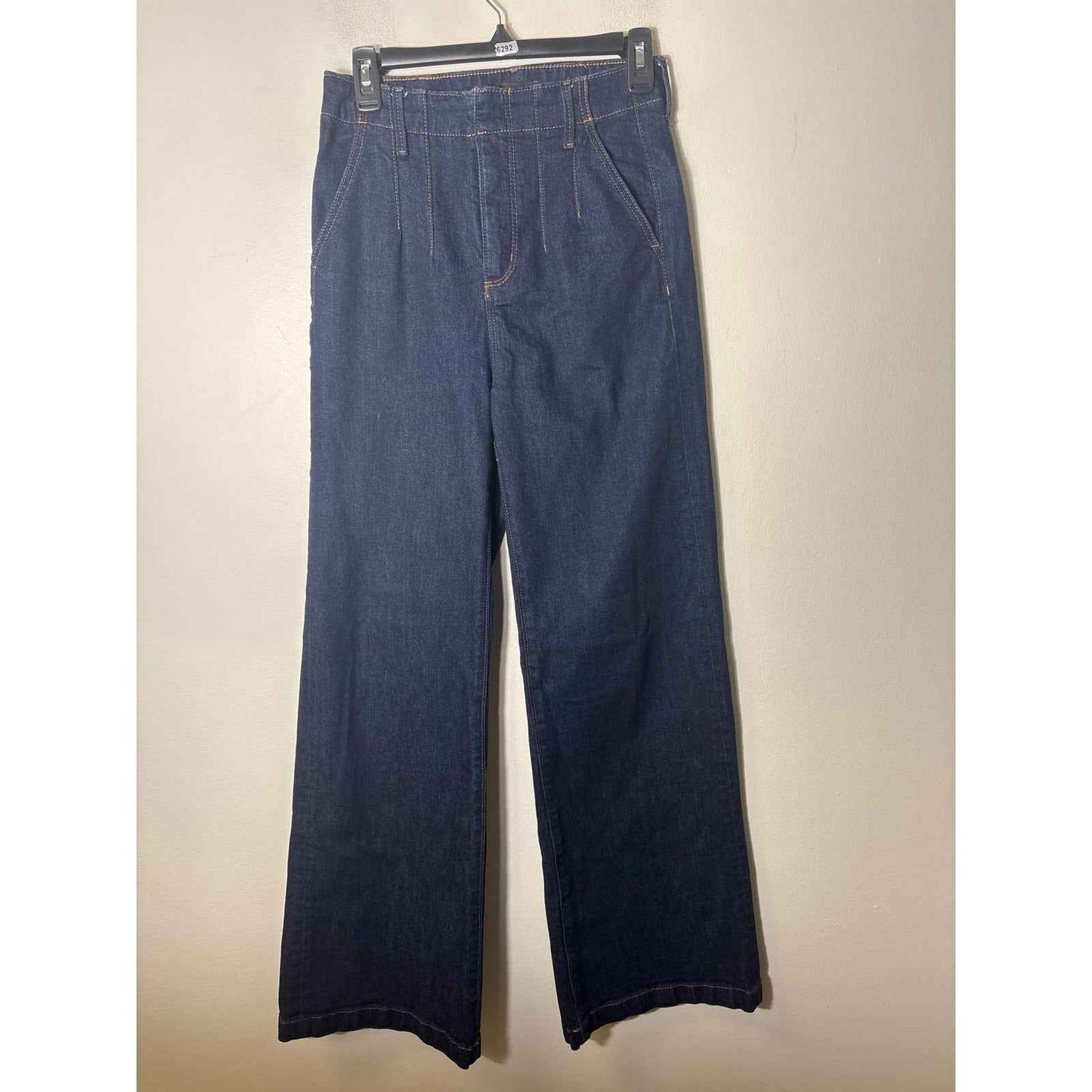 Ann Taylor Dark Wash Wide Leg Blue Jeans Sz 0