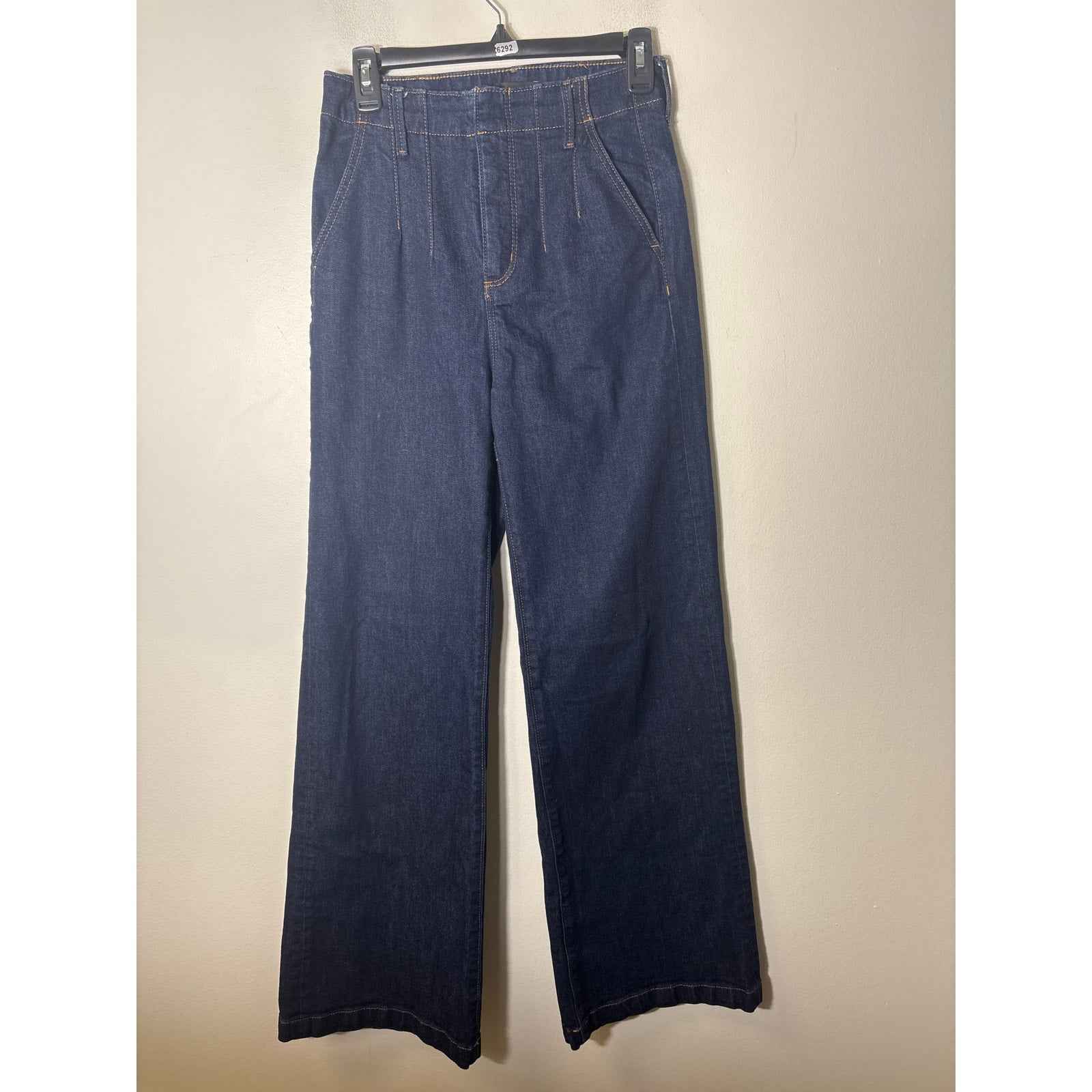 Ann Taylor Dark Wash Wide Leg Blue Jeans Sz 0