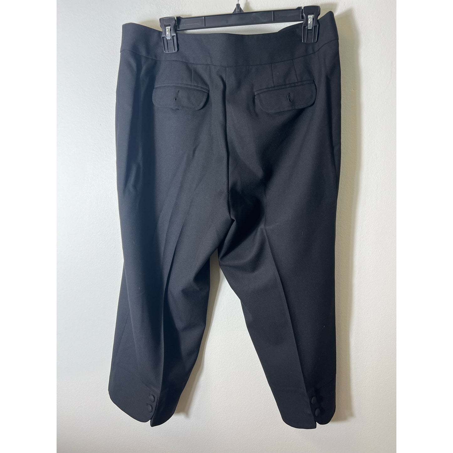 Ann Taylor Black "Margot" Curvy Cropped Dress Pants Sz 10