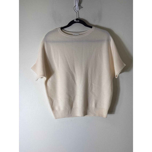 R|Label Cream Funnel Sleeve Wool Knit Sweater Sz XS