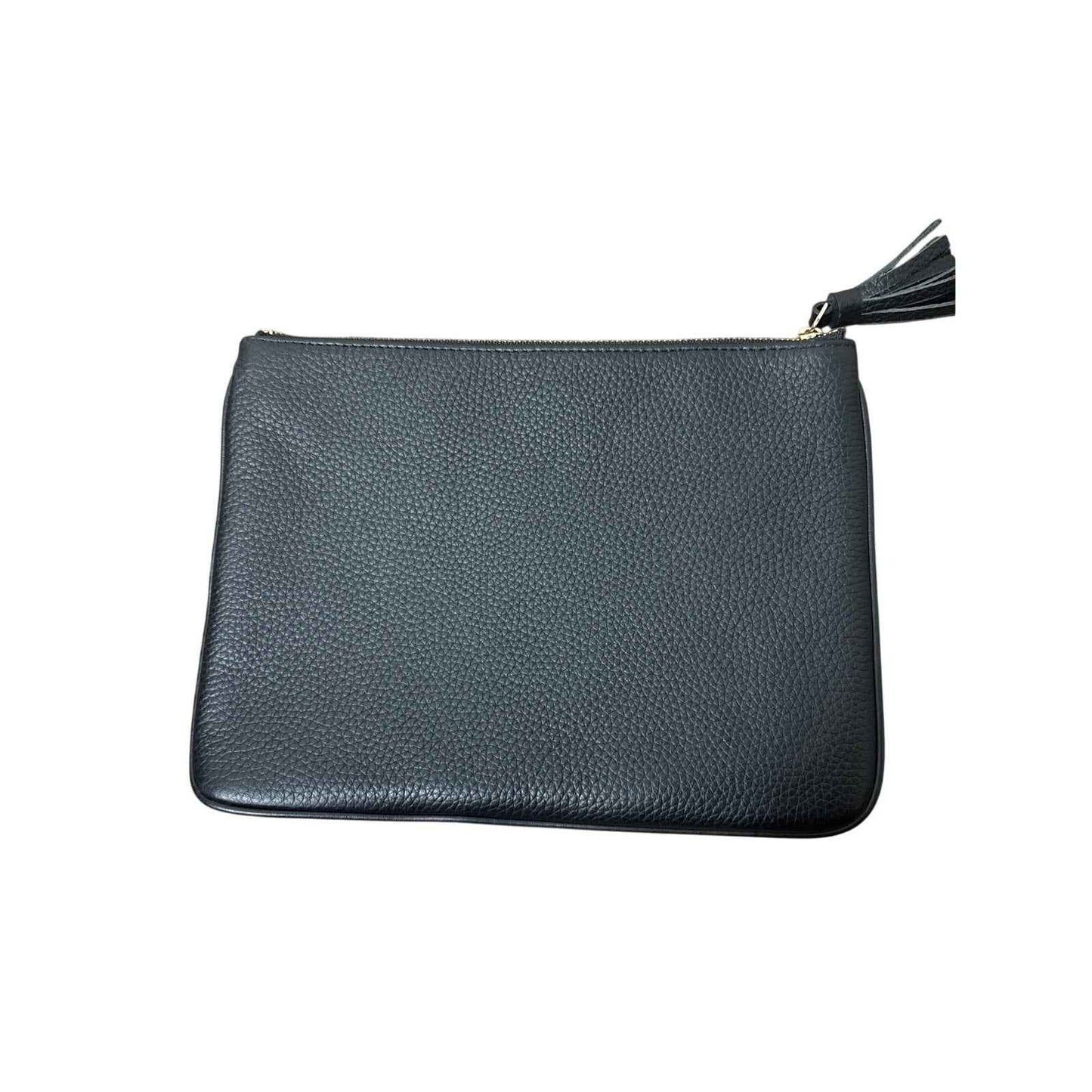 Kate Spade Black Pebble Leather Pouch 10"x7.5"